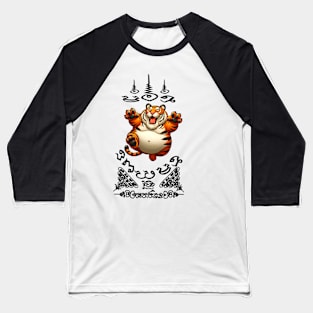 Thai Tattoo Parody "Sak Yant Tiger" Baseball T-Shirt